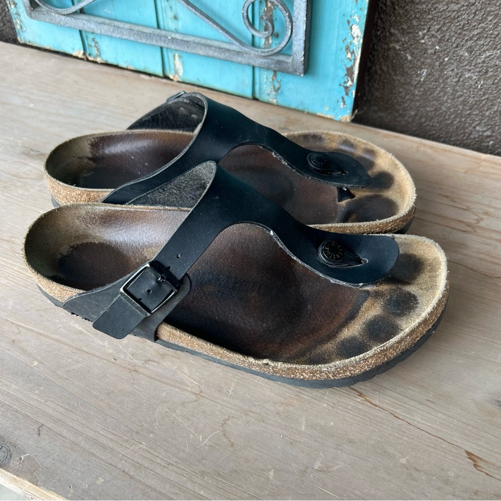 Birkenstock Gizeh Blake Birko-Flor Women's T Strap Sandals Size 40 US 9